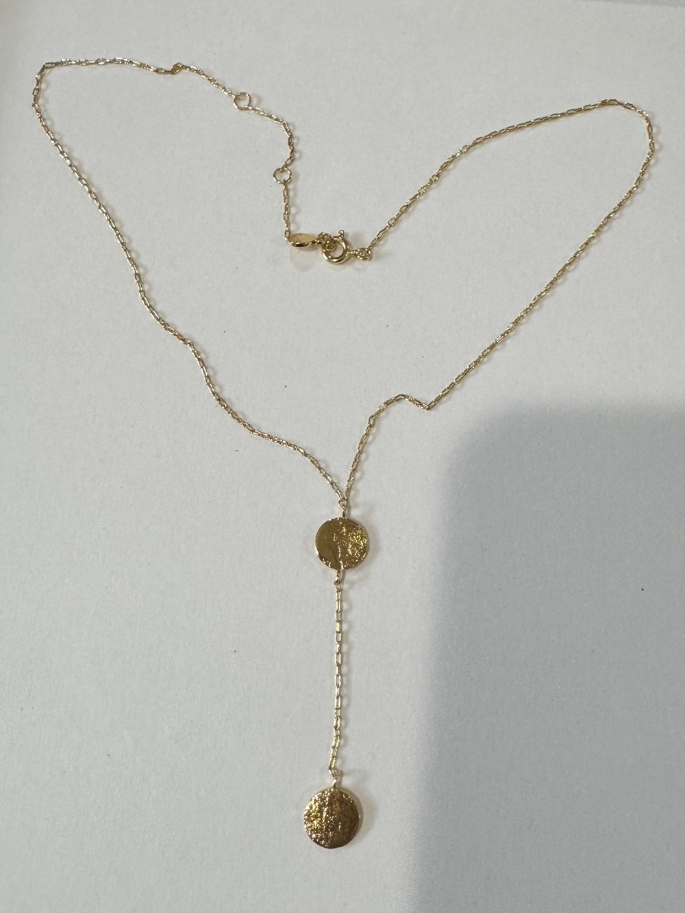 Gorjana Gold Double Disc Y Necklace